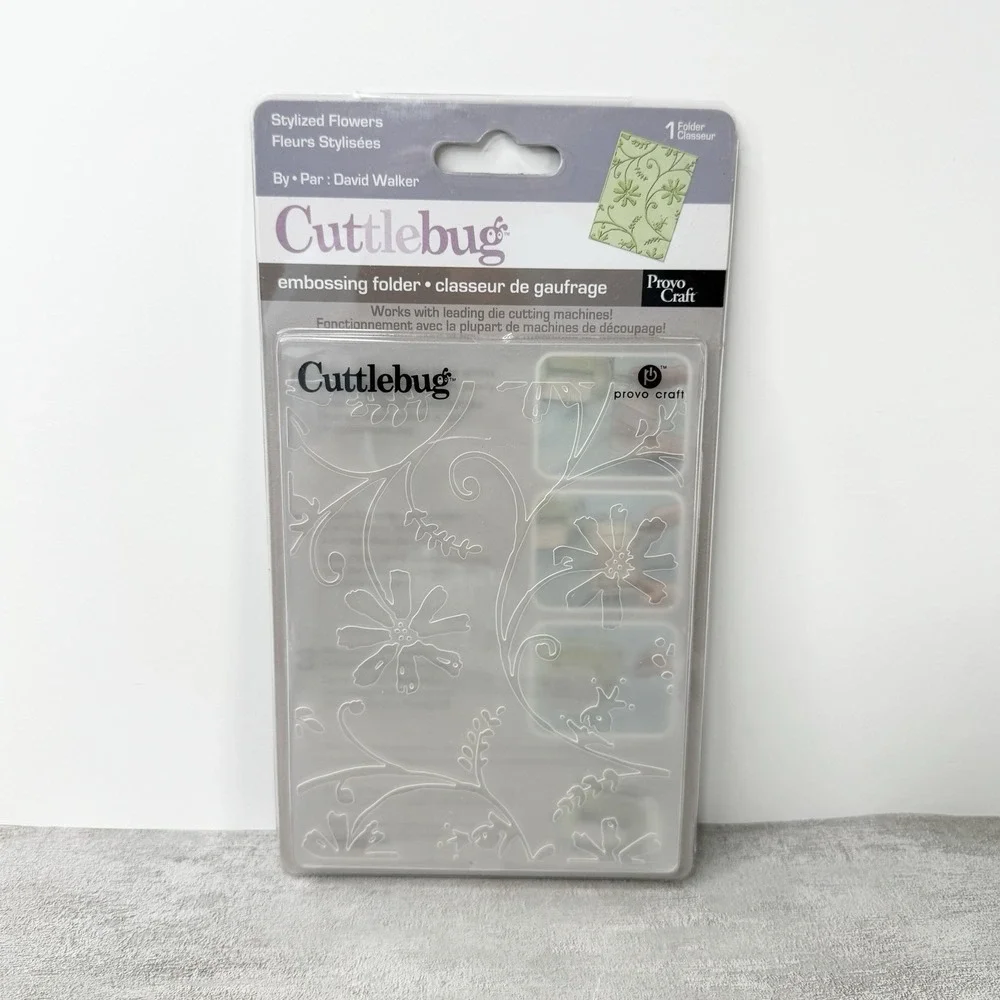 Cricut Cuttlebug Stylized Flowers Embossing Folder Provo Craft